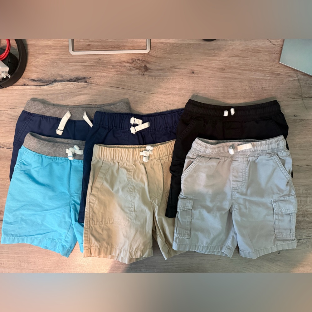 Carter's and Granimals 3T Shorts Bundle - Bright Blue, Navy, Khaki, Black, Gray